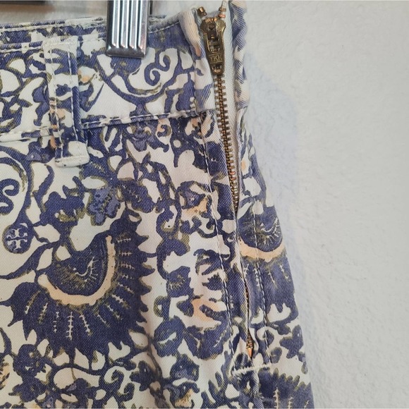 TORY BURCH IZZY PRINTED CROPPED SKINNY JEANS WOMEN'S SIZE 26 - Picture 9 of 12